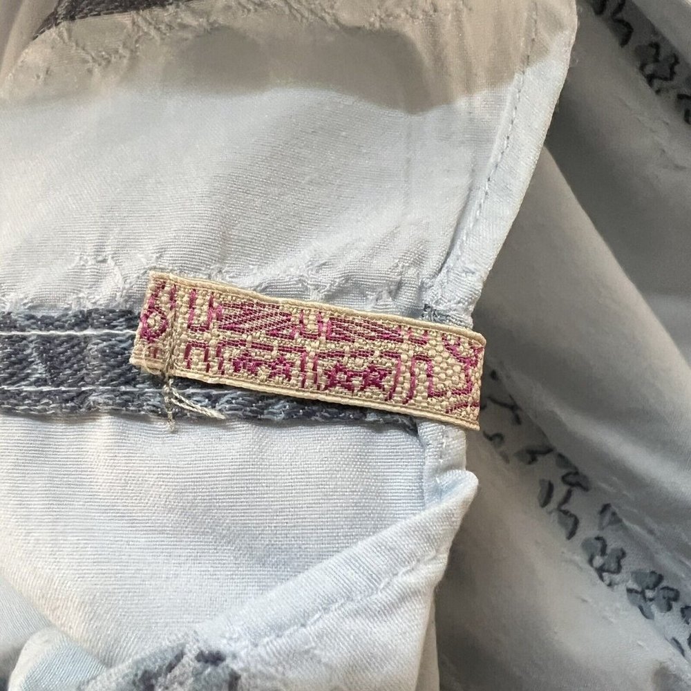 Ted Baker Slim Fit Mens Button Up Shirt Cotton Blend Size 6 2XL Blue Floral - Picture 15 of 15